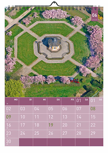 Kalender Karlsruhe 2024 Kalenderblatt Juni: Schlossgarten Karlsruhe